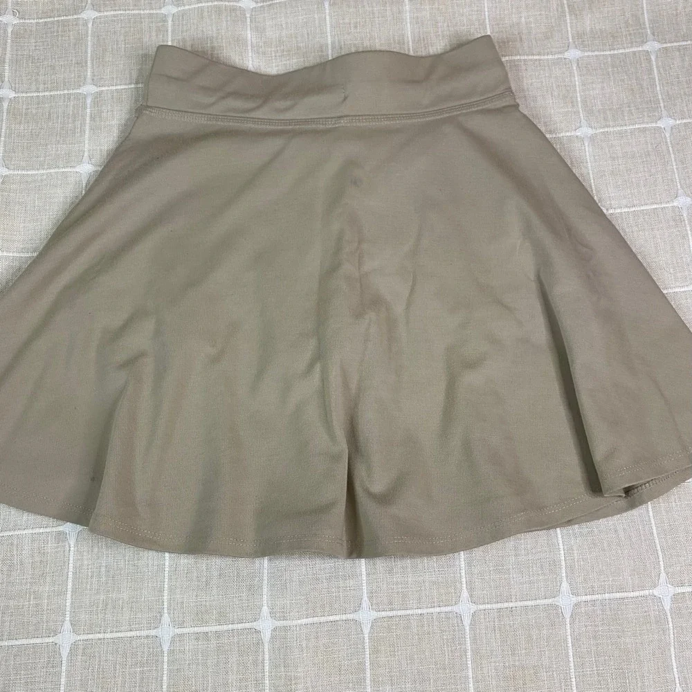 Justice Girls Skort Khaki‎ Athletic Skirt with Built-in Shorts Sz L 12/14 *FLAW